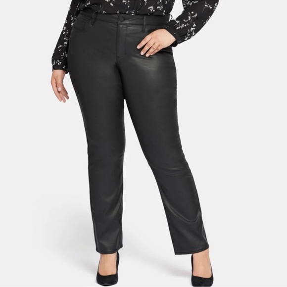 NYDJ Coated Marilyn Straight Jeans. - Picture 1 of 16